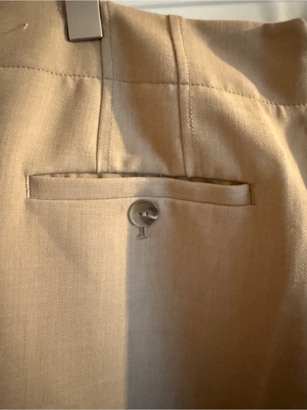Maeve Anthropologie NWT Wide Leg Trouser Pants Beige High Rise Pleated Size 14 - Picture 6 of 10